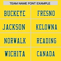 Gold Green Shoulder Cut Two-Tone Flag Football Jersey 3