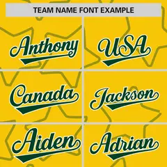 Gold Green Star Pattern Varsity Full-Snap Letterman Baseball Jacket 3