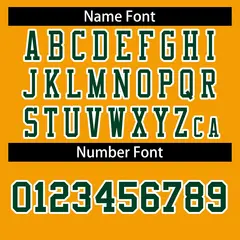 Gold Green-White Classic Style Authentic Football Jersey 4