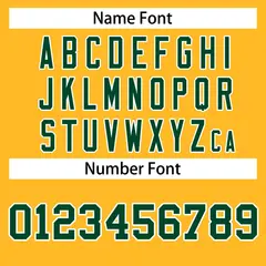 Gold Green-White Classic Style Hockey Jersey 4