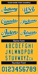Gold Green-White Classic Style Hockey Jersey 3
