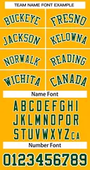 Gold Green-White Classic Two-Button Softball Jersey 3