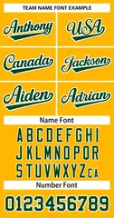 Gold Green-White Classic Two-Button Softball Jersey 3