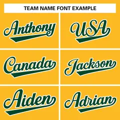 Gold Green-White Classic Varsity Full-Snap Letterman Jacket 3