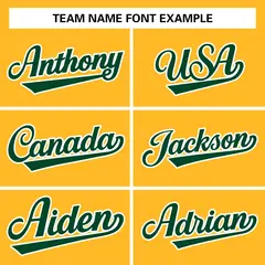 Gold Green-White Classic Varsity Full-Snap Letterman Jacket 5
