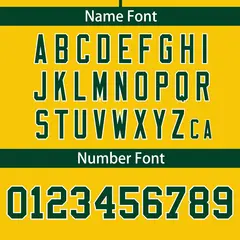 Gold Green-White Color Block Authentic Baseball Jersey 4