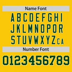 Gold Green-White Color Block Authentic Baseball Jersey 4