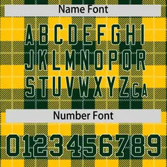 Gold Green-White Plaid Varsity Letterman Baseball Jacket 4