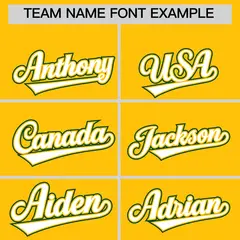 Gold Green White Sleeve Flag Lace Baseball Jersey 3