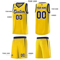 Gold Honeycomb Pattern Sports Uniform Basketball Jersey 5