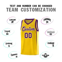 Gold Honeycomb Pattern Sports Uniform Basketball Jersey 4