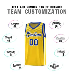 Gold Honeycomb Pattern Sports Uniform Basketball Jersey 4