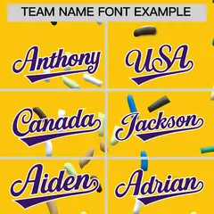 Gold Ice Cream Cone Graffiti Full-Snap Varsity Letterman Jacket 3