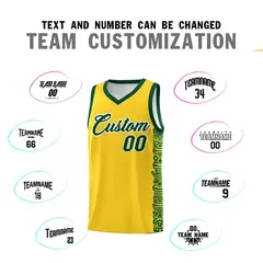 Gold Indians Pattern Basketball Uniform Jersey 4