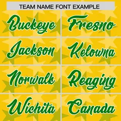 Gold Kelly Green All Star Graffiti Pattern Football Jersey 3