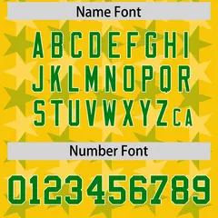 Gold Kelly Green All Star Graffiti Pattern Football Jersey 4