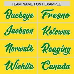 Gold Kelly Green and White Side Stripe Football Jersey 3