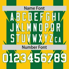 Gold Kelly Green Blade Pattern Raglan Baseball Jersey 4