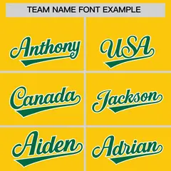 Gold Kelly Green Classic Authentic Baseball Jersey 3