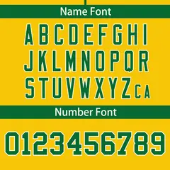 Gold Kelly Green Classic Full Button Baseball Jersey 4