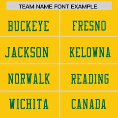 Gold Kelly Green Color Block Authentic Football Jersey 3