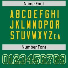 Gold Kelly Green Color Block Authentic Football Jersey 4