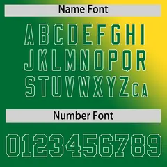 Gold Kelly Green Diagonal Stripe Gradient Baseball Jersey 4