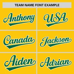 Gold Kelly Green Horizontal Stripe Pullover Baseball Jersey 3