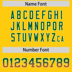 Gold Kelly Green Orange Gradient Sides Football Jersey 4