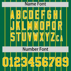 Gold Kelly Green Pinstripe Two-Tone Baseball Jersey 4