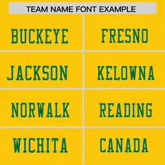 Gold Kelly Green Raglan Sleeves Authentic Football Jersey 3