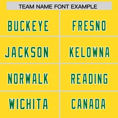 Gold Kelly Green Side Stripe Athletic Football Jersey 3