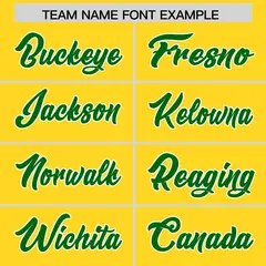 Gold Kelly Green Star Pattern Raglan Sleeves Football Jersey 3