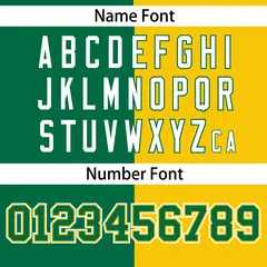 Gold Kelly Green Stripe-Solid Combo Baseball Jersey 4