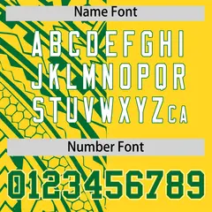 Gold Kelly Green Tribal Split Baseball Jersey 4