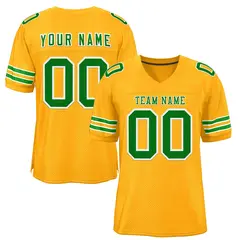 Gold Kelly Green-White Classic Mesh Football Jersey 1