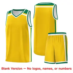 Gold Kelly Green White Color Charge Series Basketball Jersey 7