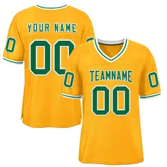 Gold Kelly Green White Football Jersey