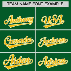Gold Kelly Green White Full-Snap Short Sleeve Varsity Jacket 5