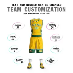 Gold Kelly Green-White Graffiti Lightning Basketball Jersey 4