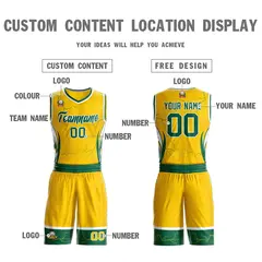 Gold Kelly Green-White Graffiti Lightning Basketball Jersey 3