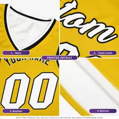 Gold Kelly Green-White Grid Basketball Kits For Team 6