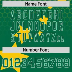 Gold Kelly Green White Rising Stars Gradient Baseball Jersey 4