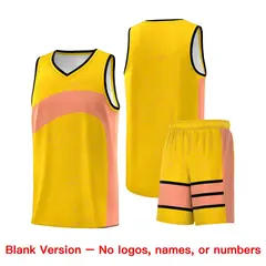 Gold Light Orange Irregular Dot Graffiti Basketball Jersey 7