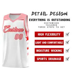 Gold Light Orange Two Tone Side Star Color Block Wrinkle-Resistant Basketball Jersey 2