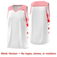Gold Light Orange Two Tone Side Star Color Block Wrinkle-Resistant Basketball Jersey 6