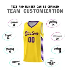 Gold Mosaic Gradient Fashion Basketball Jersey Uniform 4
