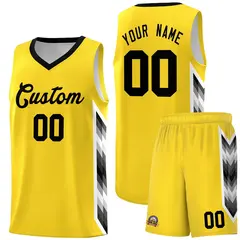 Gold Mosaic Gradient Fashion Basketball Jersey Uniform