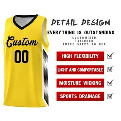 Gold Mosaic Gradient Fashion Basketball Jersey Uniform 2