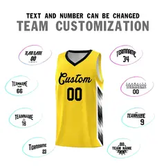 Gold Mosaic Gradient Fashion Basketball Jersey Uniform 4